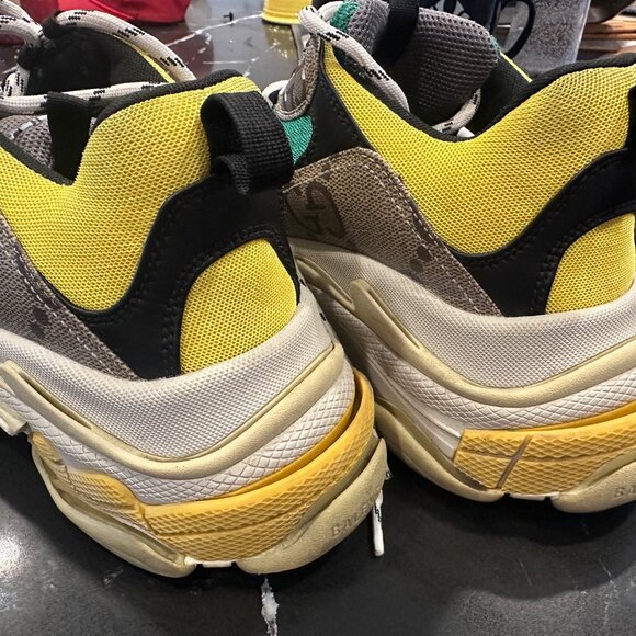 Gucci x Balenciaga The Hacker Project Triple S Beige Green Yellow - Size 42- US9 - Picture 5 of 13